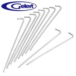 Steel Pegs 12". 10 Pack. 